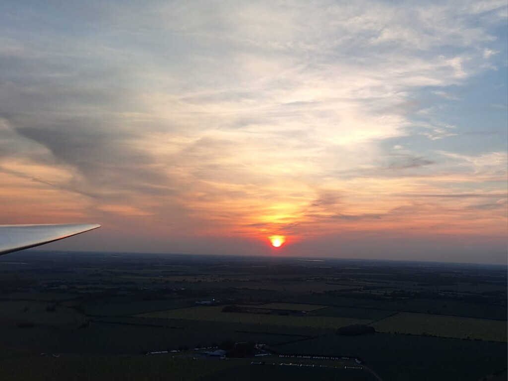 Sunset from a glider
