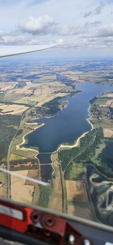Rutland Water from the West as I headed South.
