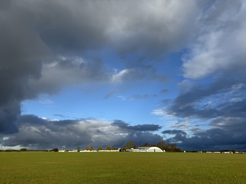 Sky above the hangar