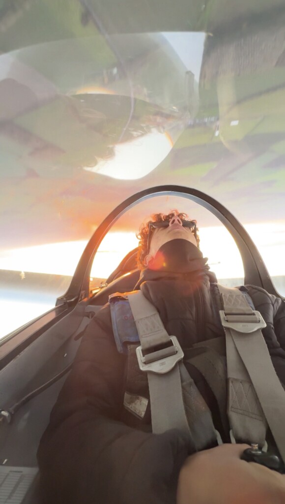 Upside down at sunset