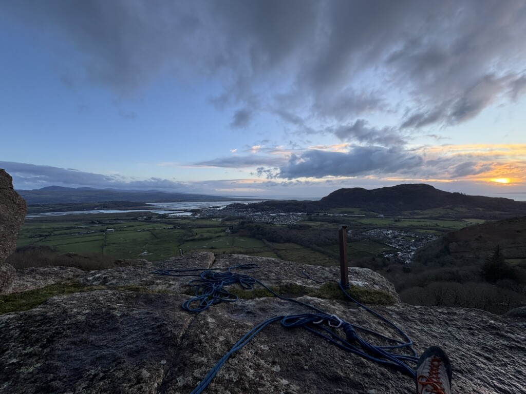 View from Tremadog climbing crag