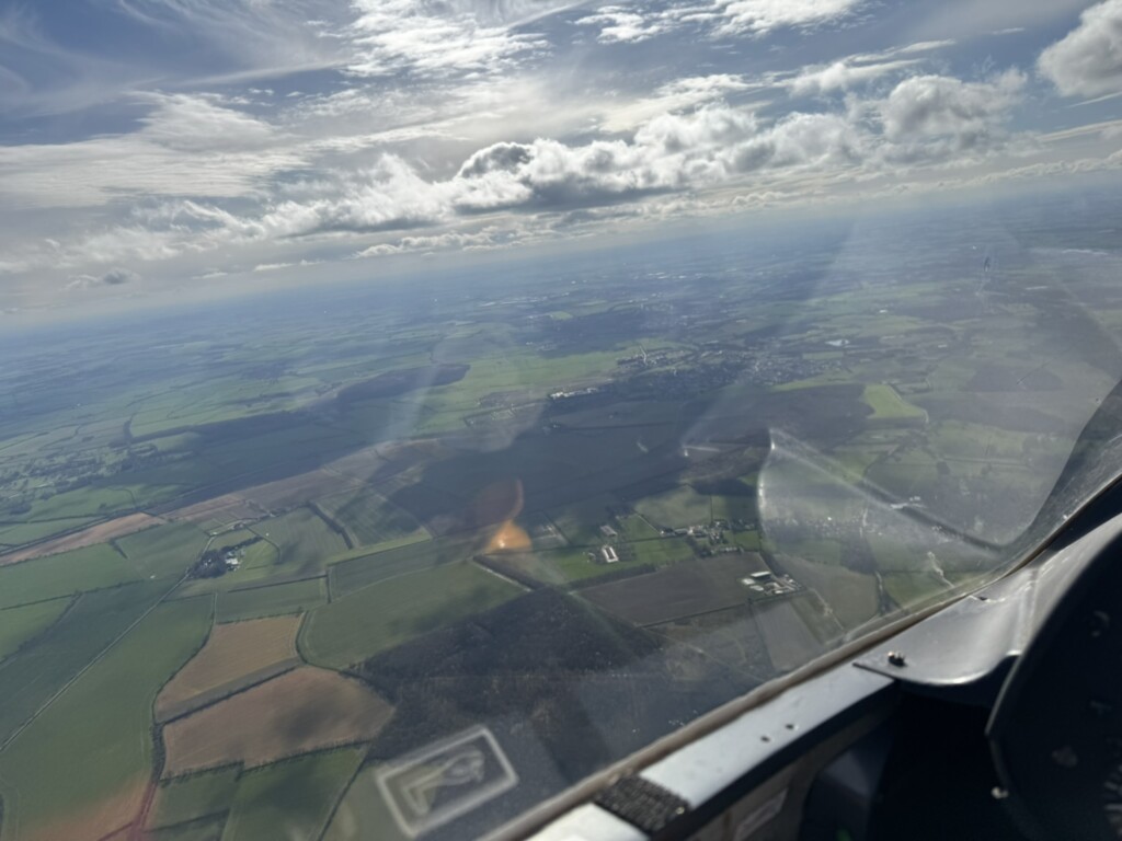 Clouds from the side of a glider