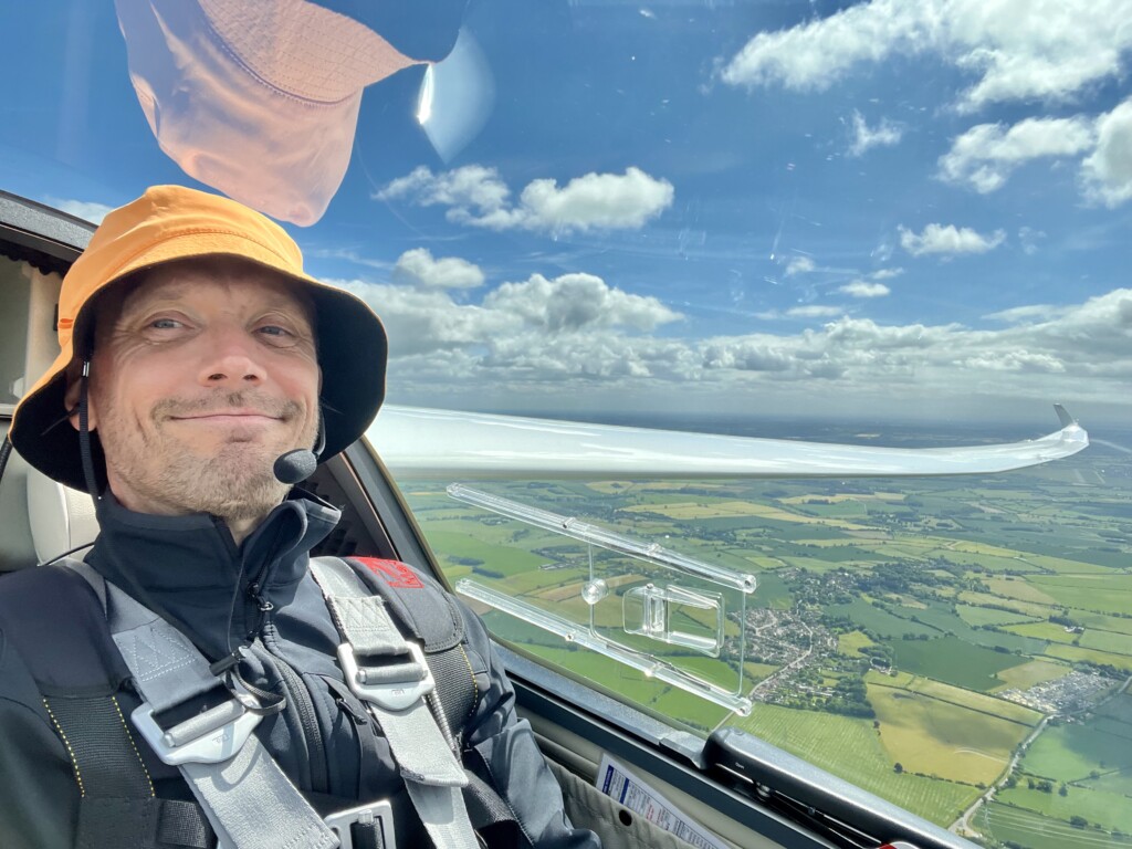 Kristian in his glider