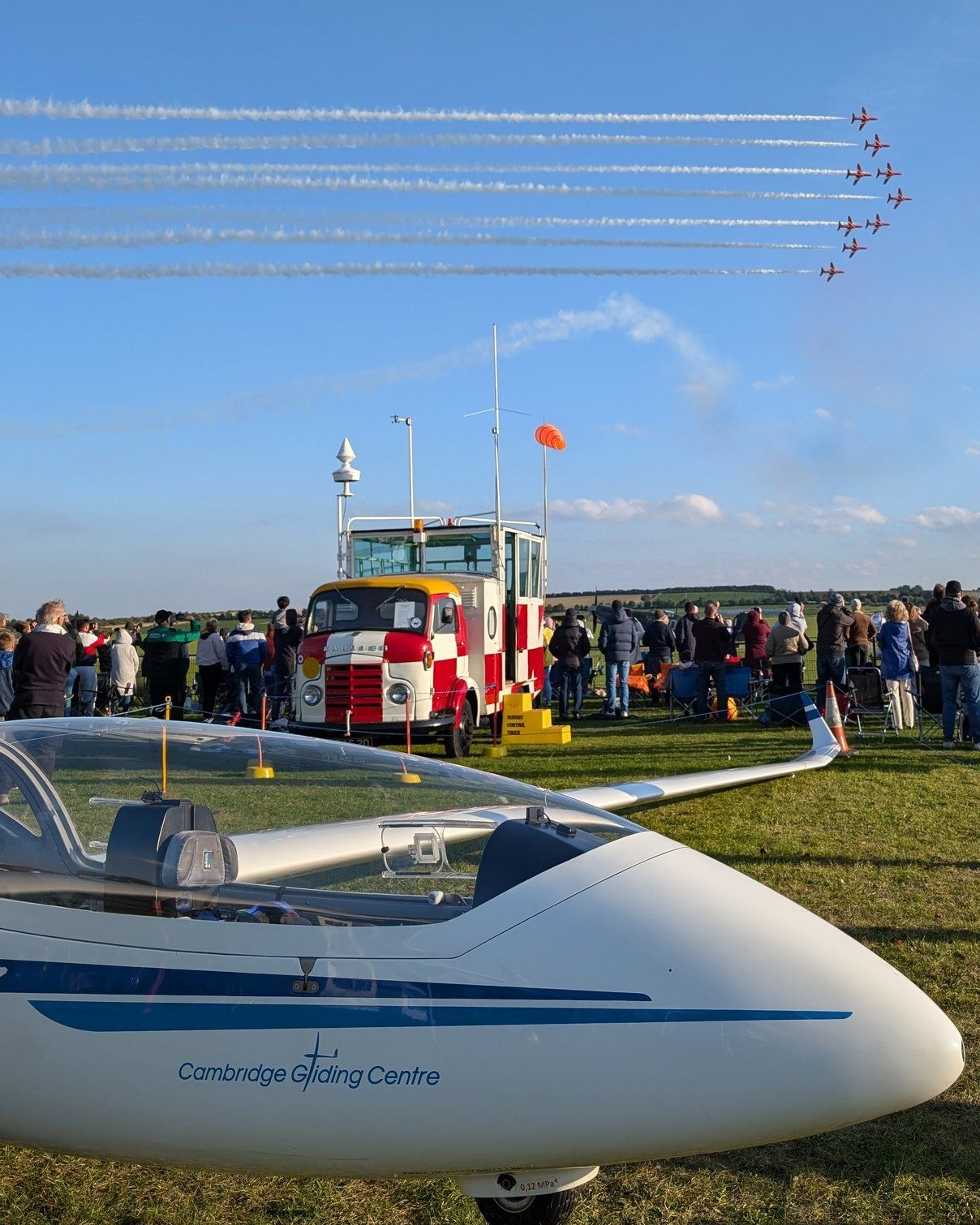 Come meet Cambridge Gliding Club at Duxford Summer Air Show!
We’re thrilled to be exhibiting at the Duxford Summer Air Show this weekend, 21–22 June! Join us for an unforgettable celebration of aviation, and discover the silent, soaring world of gliding.
🎯 Don’t miss the thrilling glider aerobatics display — a breathtaking demonstration of what gliders can do with nothing but the power of the air!
Come and chat with our team, see a glider up close, and find out how you can take to the skies — whether you're curious about a trial flight or ready to learn to fly.
📍 Event info: https://www.iwm.org.uk/airshows/duxford-summer-air-show
🌤️ Explore gliding: https://www.camgliding.uk
See you there!