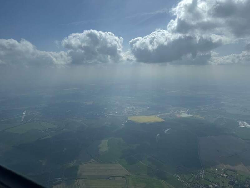 Hazy view of near Cambourne