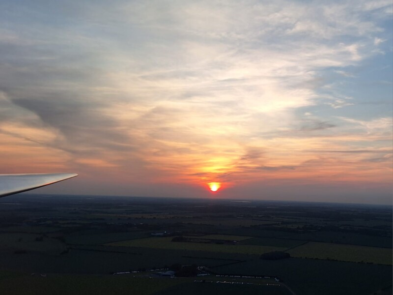 Sunset from a glider