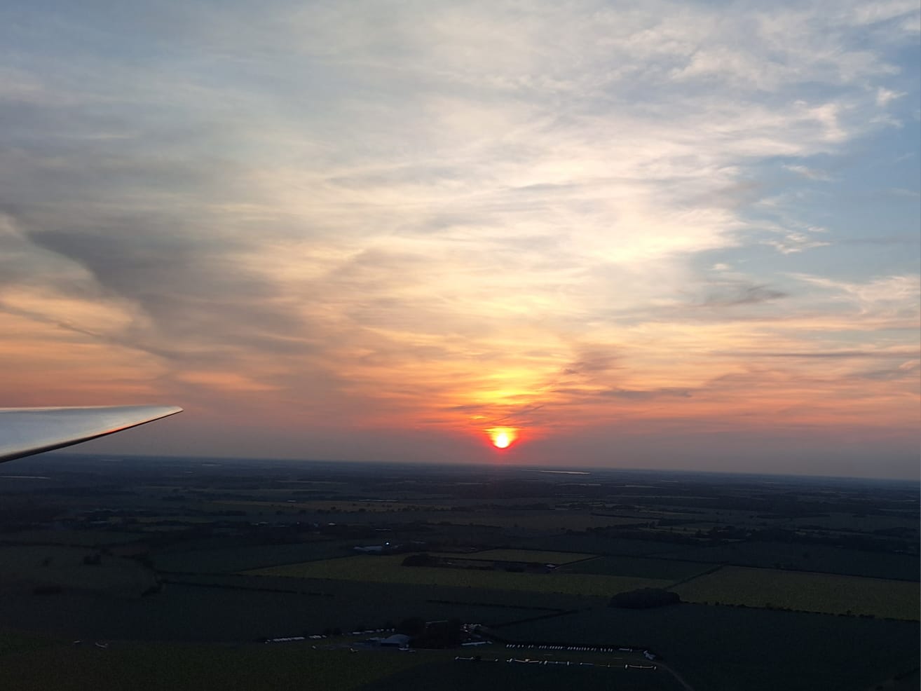 Sunset from a glider
