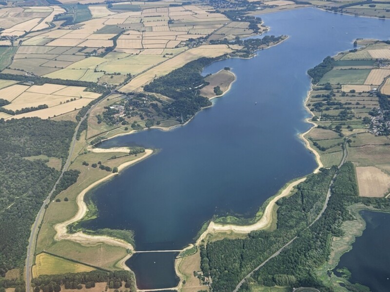 Rutland Water from the West as I headed South.