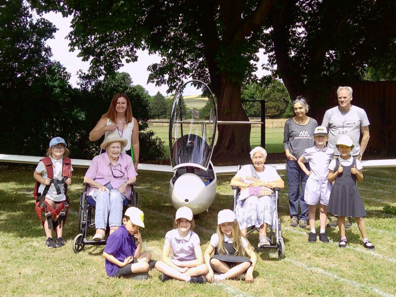 Glider at school