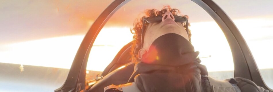 Upside down at sunset